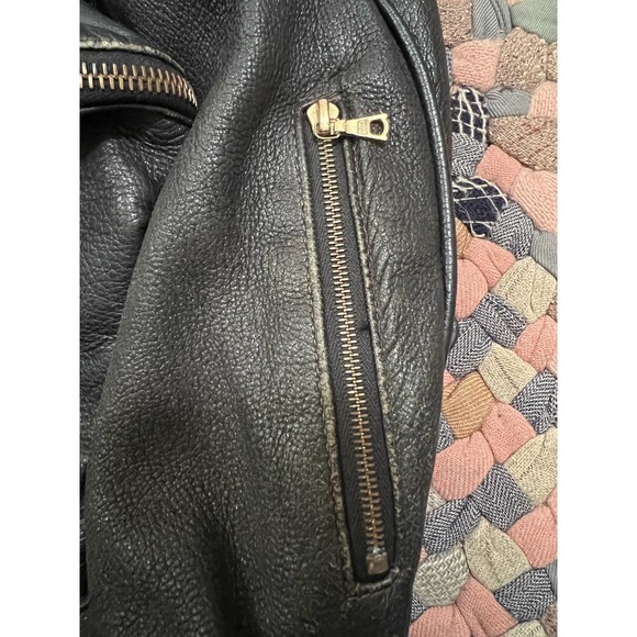 Johnny Farah Black Leather Backpack Purse - Picture 7 of 8